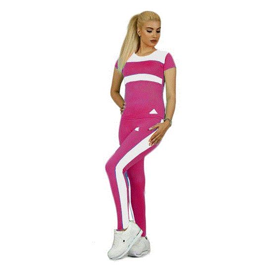 Picture of ست اسپرت زنانه طرح آدیداس رنگ صورتی سفید