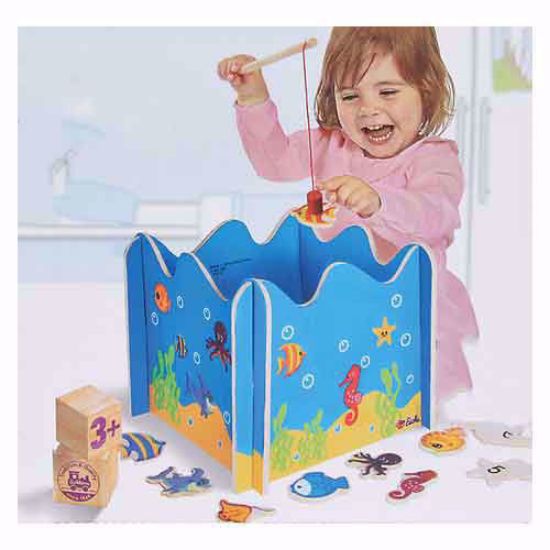 بازی ماهیگیری چوبی آهنربایی 20 تکه (Angelspiel)