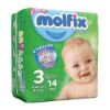 پوشک مولفیکس سایز 3 بسته 14 عددی