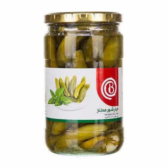 خیارشور ممتاز 680 گرمی شیشه ای بیژن