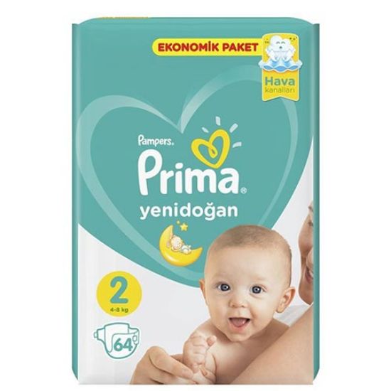 پوشک پریما سایز 2 بسته 64 عددی