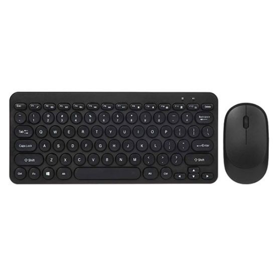 مینی کیبورد و ماوس بی سیم مشکی Multimedia