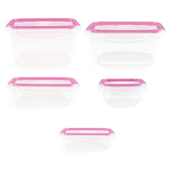 Picture of ظرف نگهدارنده kleez  مجموعه 5 عددی رنگ صورتی