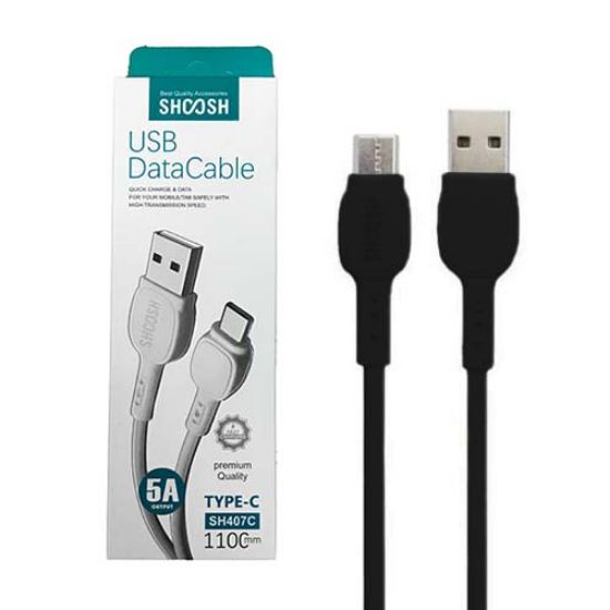 Picture of کابل تبدیل USB به USB-C شوش مدل SH407C طول 1.1 متر مشکی